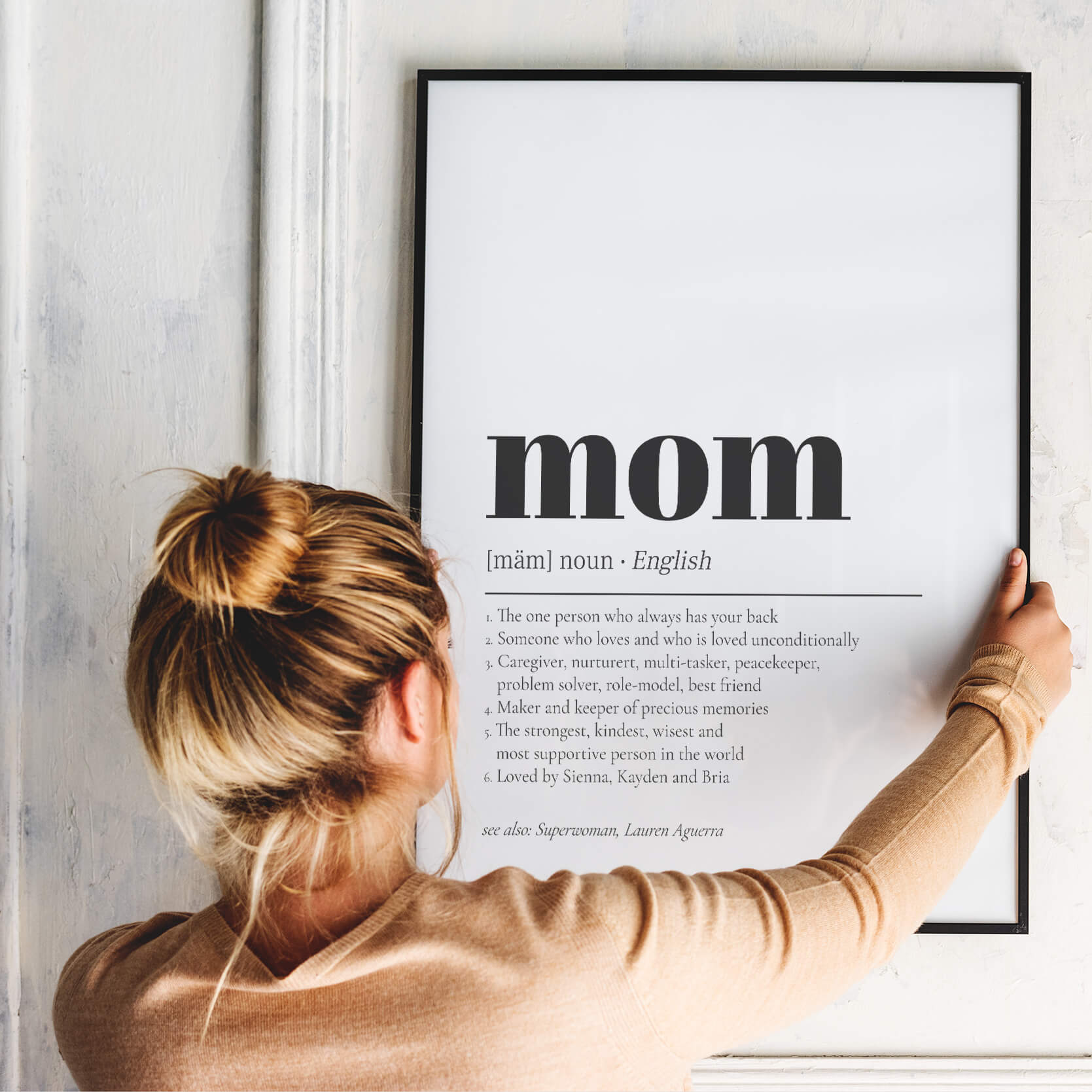 Personalized Mom Definition Poster Gift