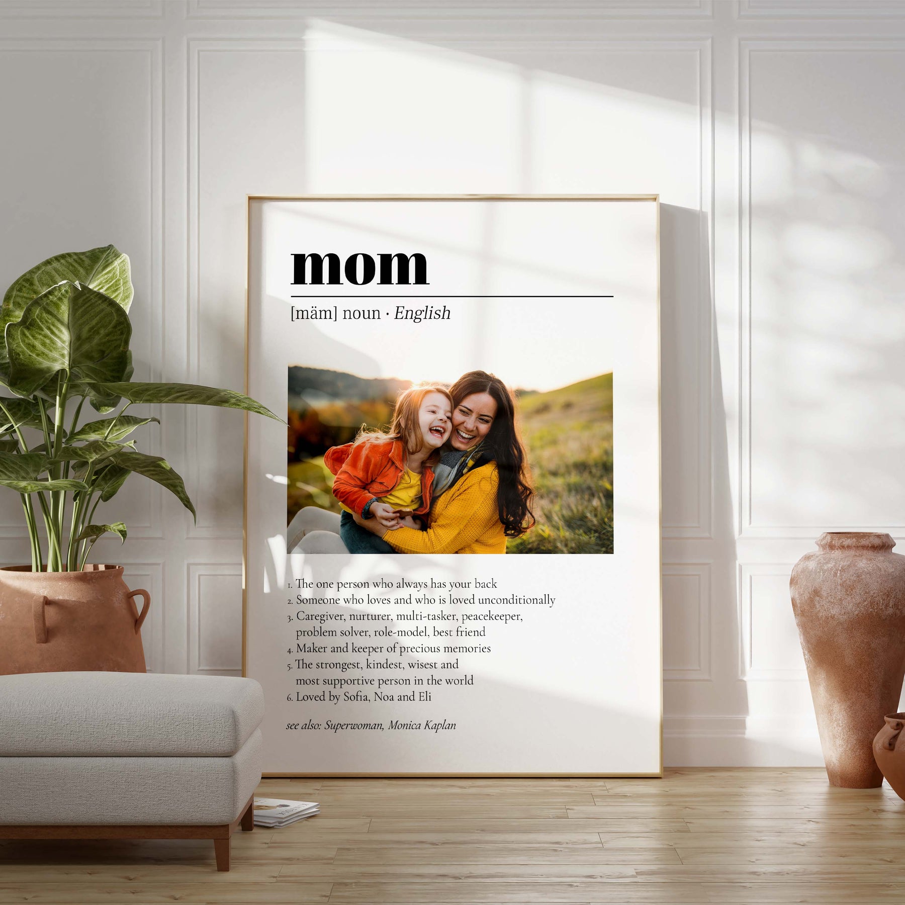 Personalized Mom Definition Poster Gift