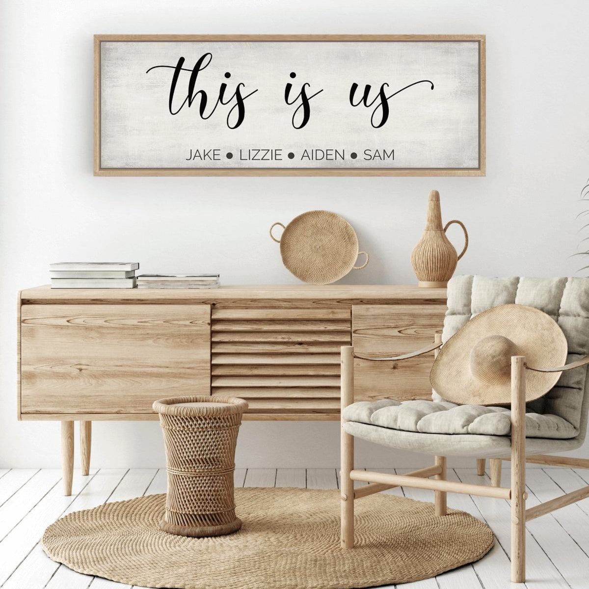 This Is Us custom canvas print with words MyHappyPlace.co